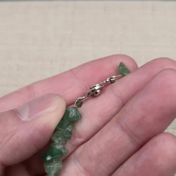 34 Inch Green Aventurine Stone Long Necklace B1047 - Picture 4 of 7